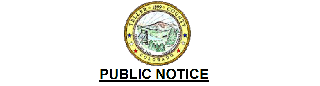 Public Notice with Teller County Seal